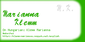 marianna klemm business card